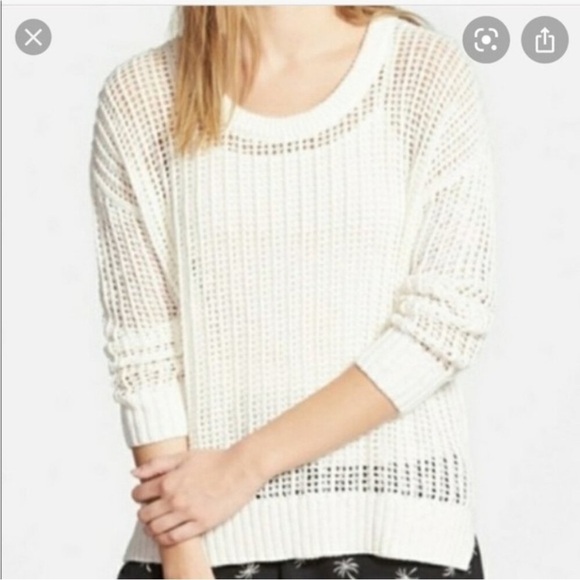 Madewell Sweaters - Madewell Northshore Pullover Knit Crew Neck Sweater, White, size XS